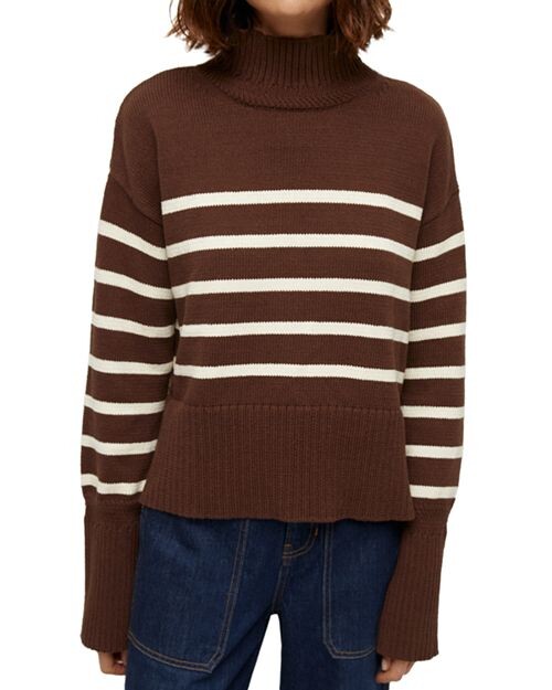 

Хлопковый свитер с воротником Lancetti Veronica Beard, цвет Brown