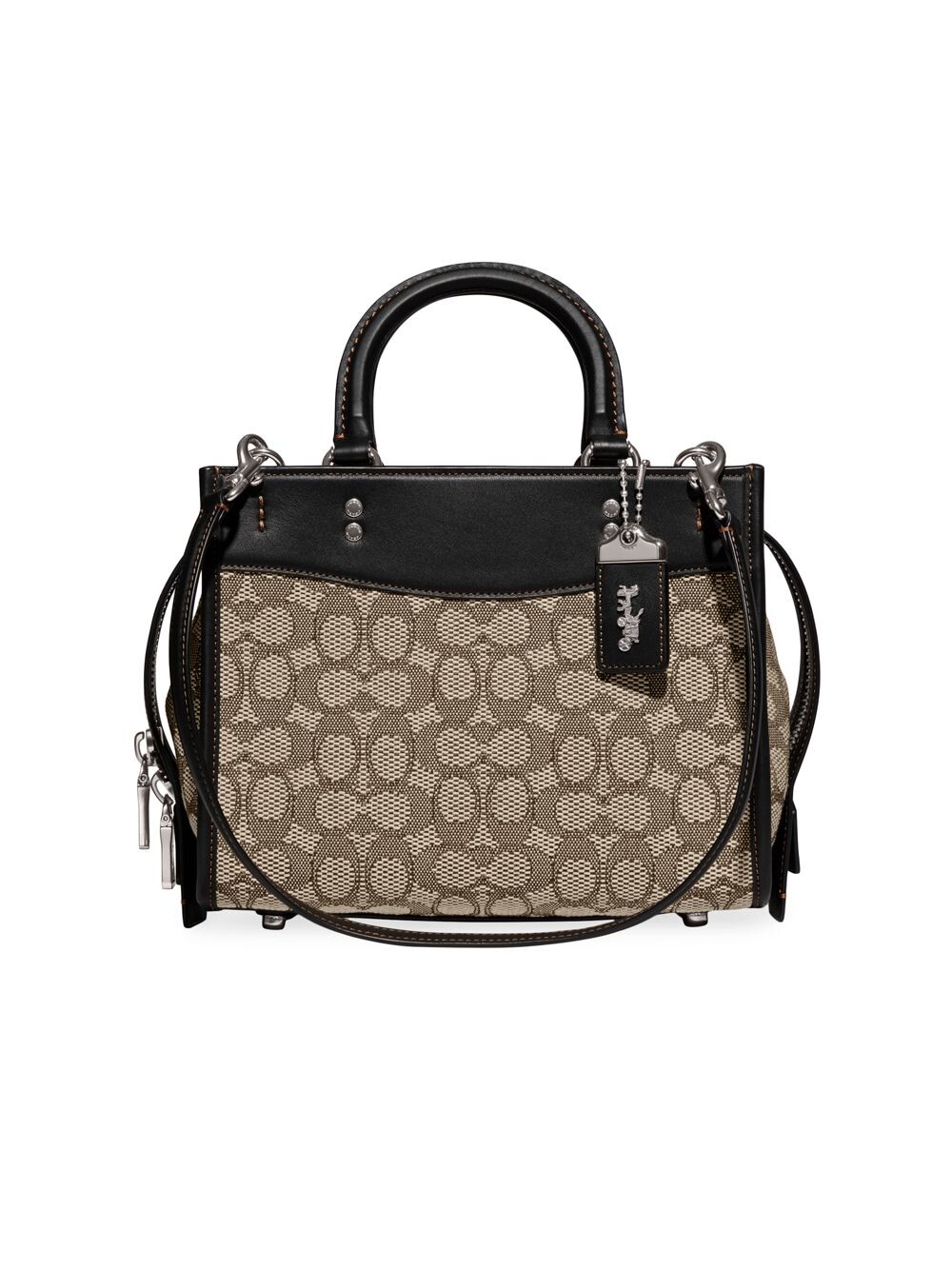 

Жаккардовая сумка-портфель Rogue с монограммой COACH, черный