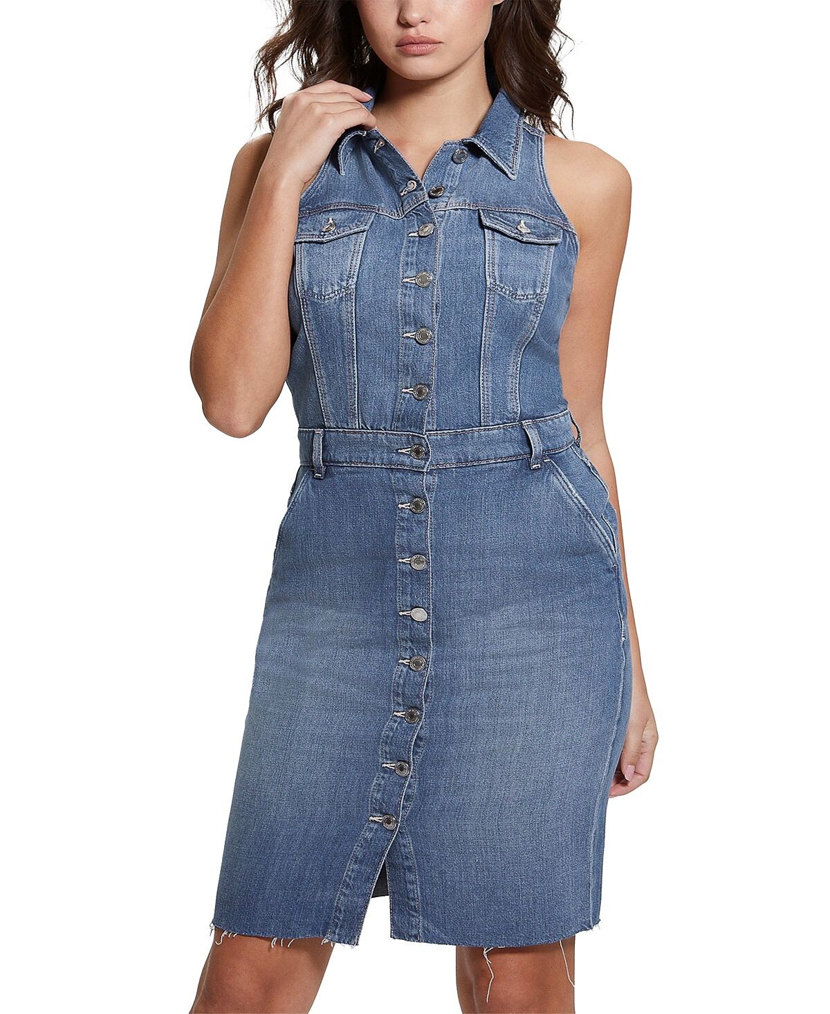 

Женское джинсовое платье без рукавов Eco Stacie GUESS