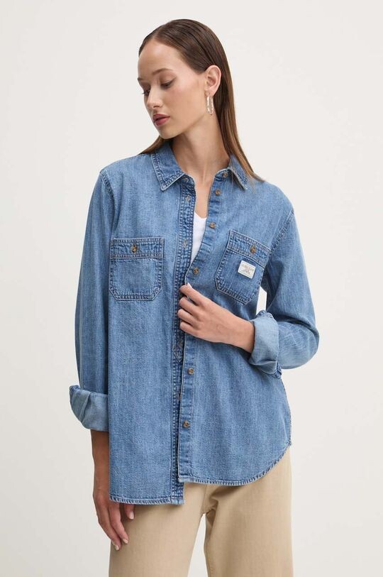 

Джинсовая рубашка Guess Jeans, синий