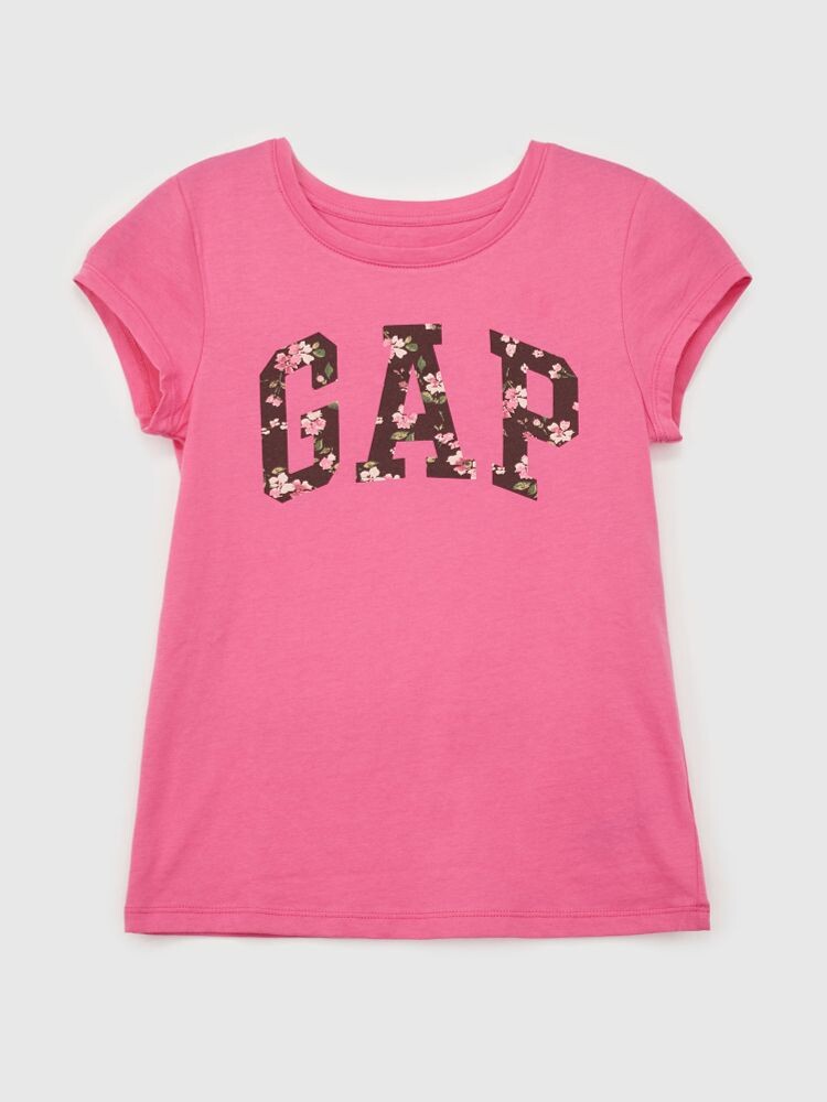Детская футболка с логотипом Gap, розовый