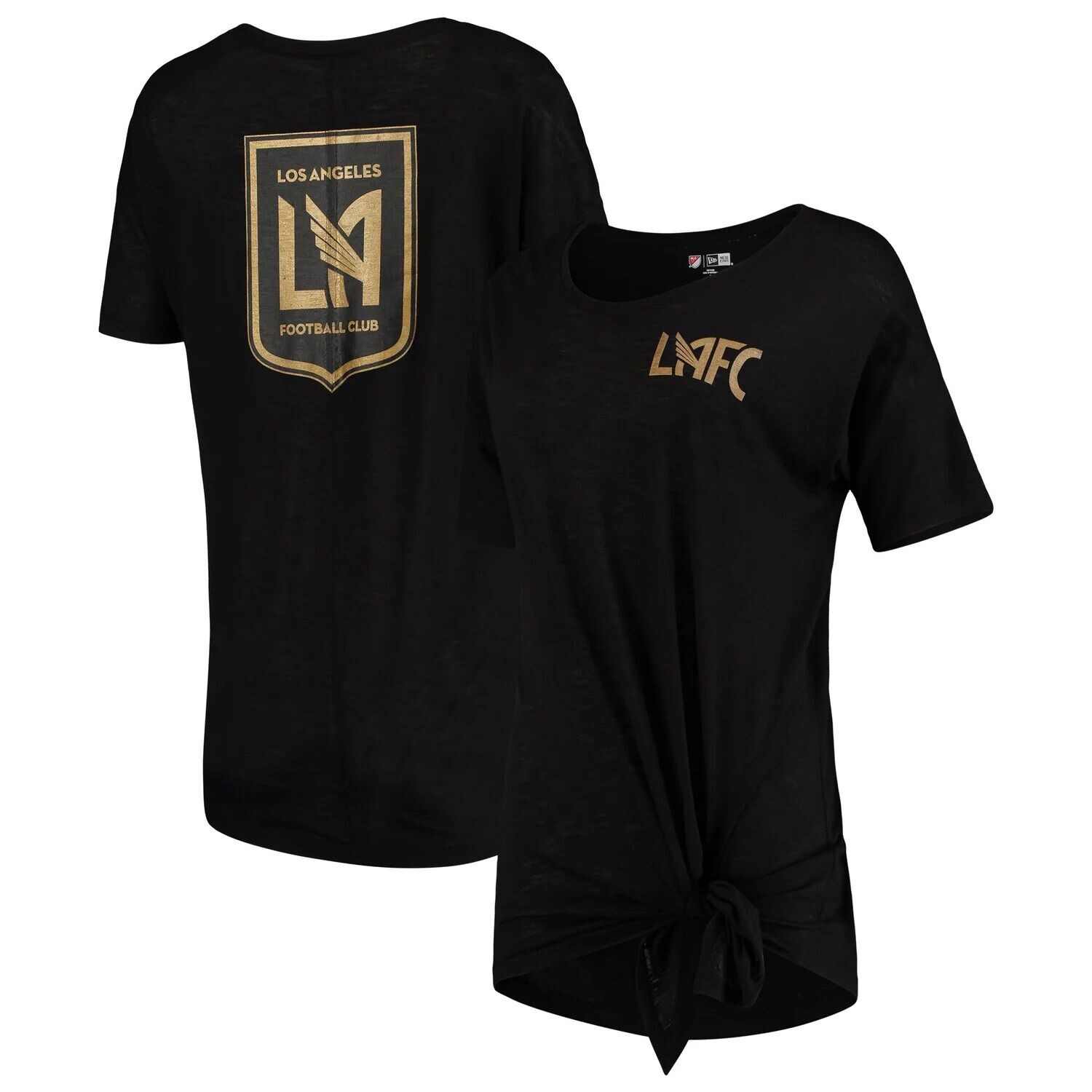 

Женская черная футболка LAFC Slub 5th & Ocean by New Era New Era, Черный