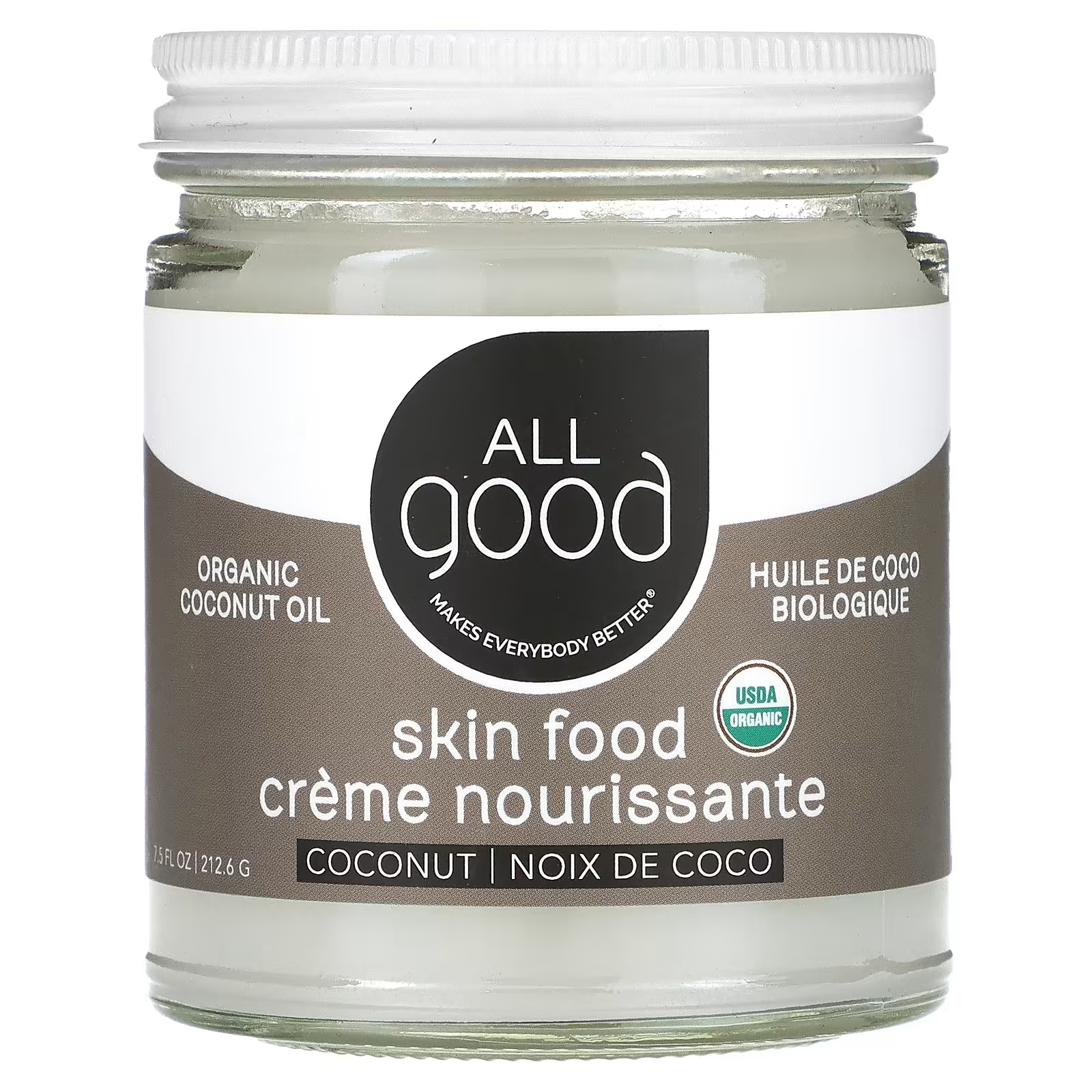 Органическое кокосовое масло All Good Products Skin Food