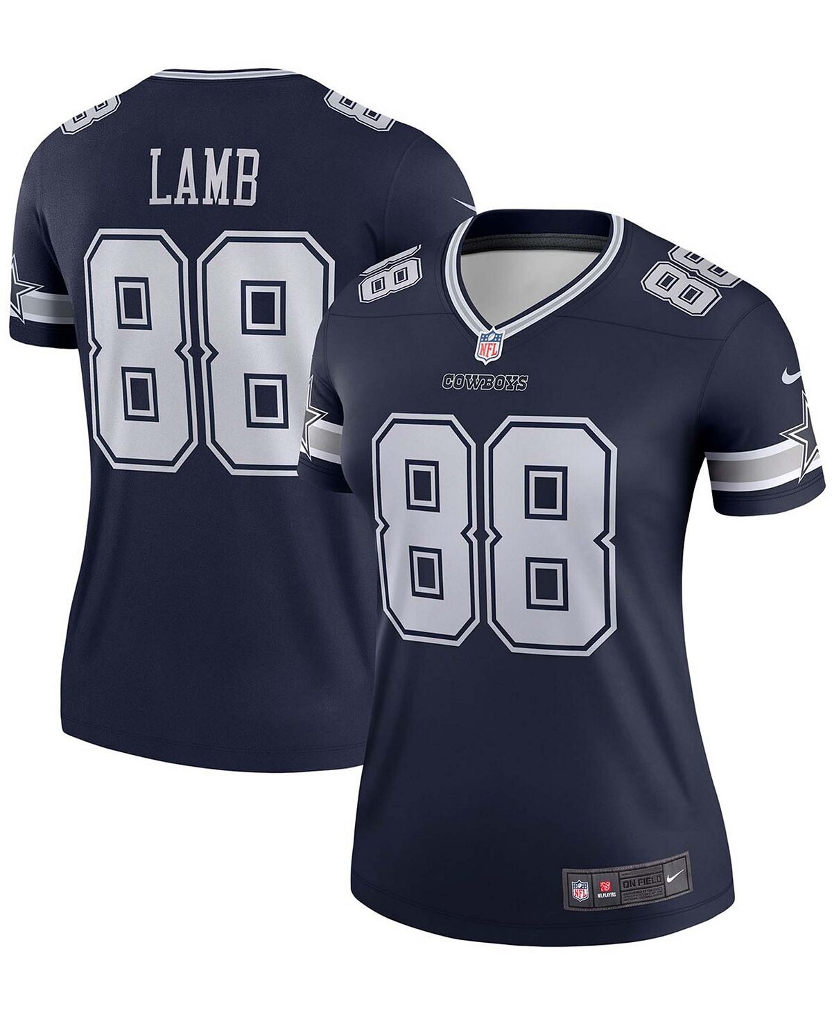 

Темно-синее женское джерси CeeDee Lamb Dallas Cowboys Legend Nike, темно-синий