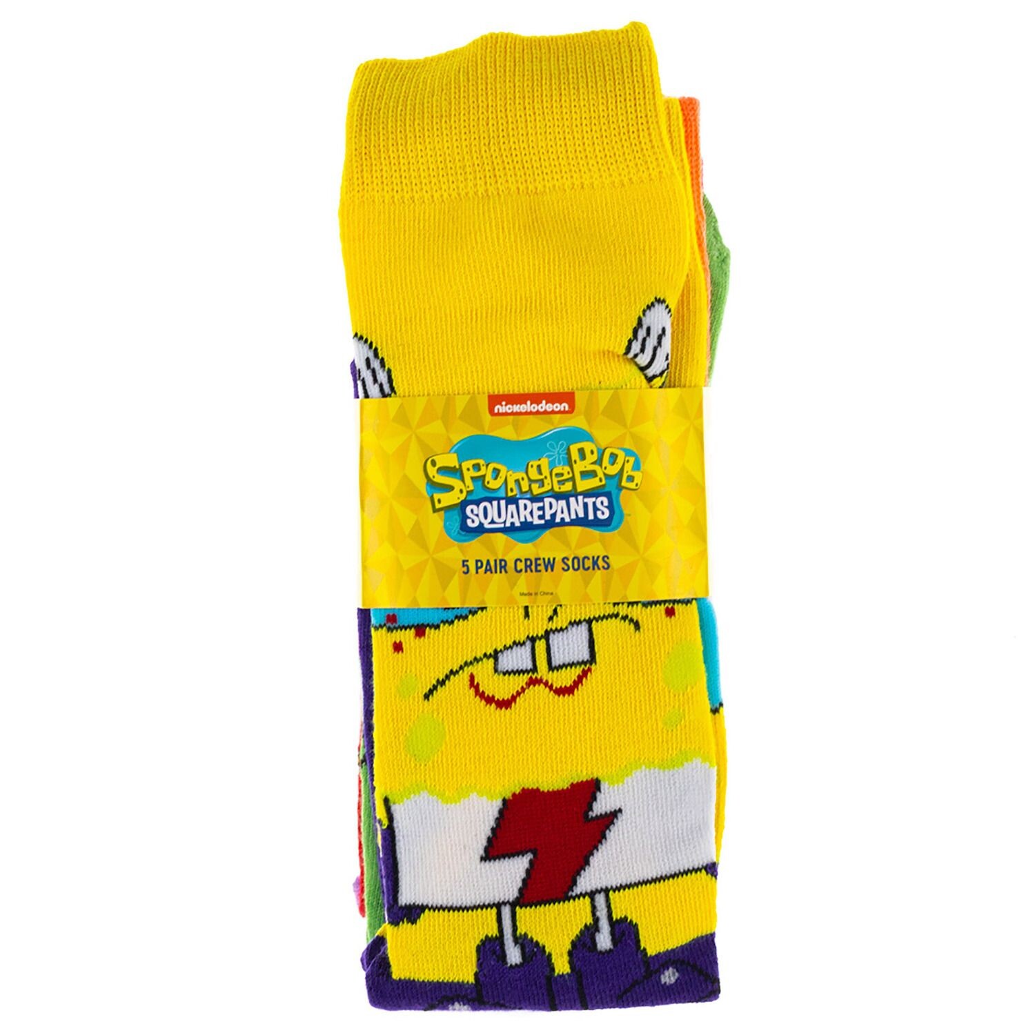

Мужские носки Sponge Bob, 5 пар носков Crew Licensed Character
