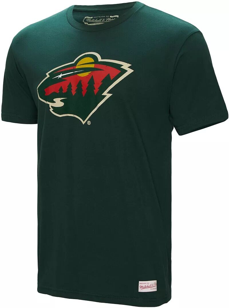 

Зеленая футболка с логотипом Mitchell & Ness Minnesota Wild