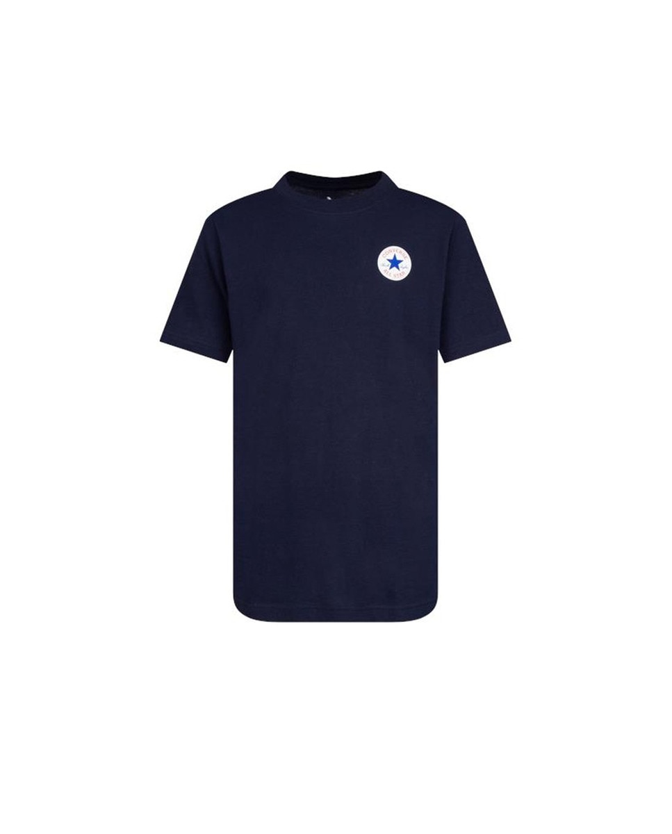 Футболка для мальчика с коротким рукавом Converse, синий футболка с круглым вырезом короткими рукавами и рисунком спереди m синий