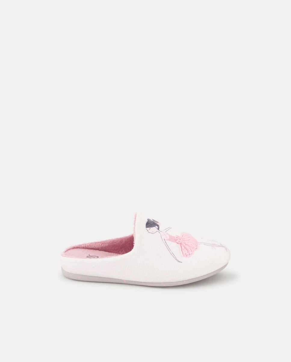 

Тапочки Ballerina с открытыми плечами El Corte Inglés, серый