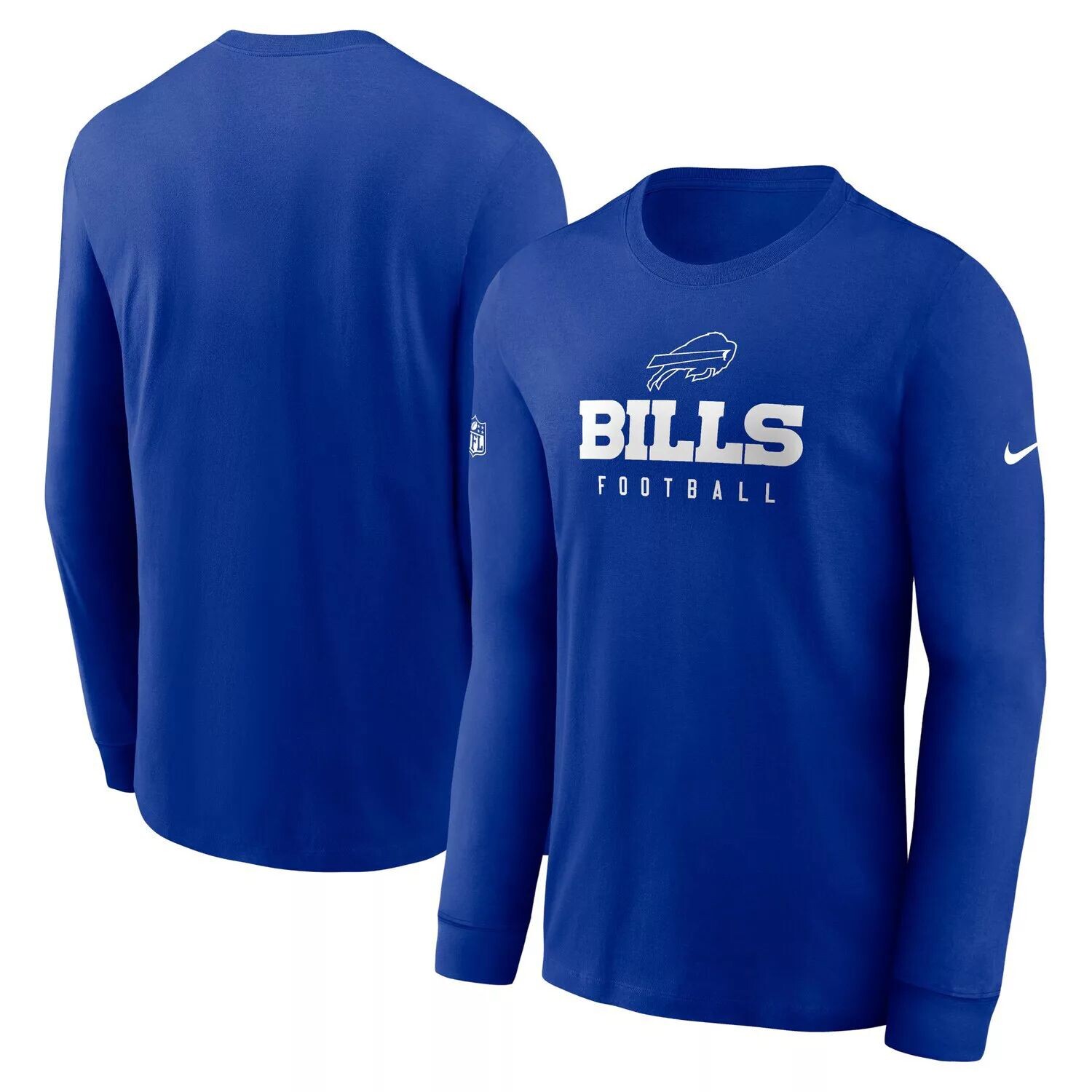 

Мужская футболка с длинным рукавом Royal Buffalo Bills Sideline Performance Nike, Синий