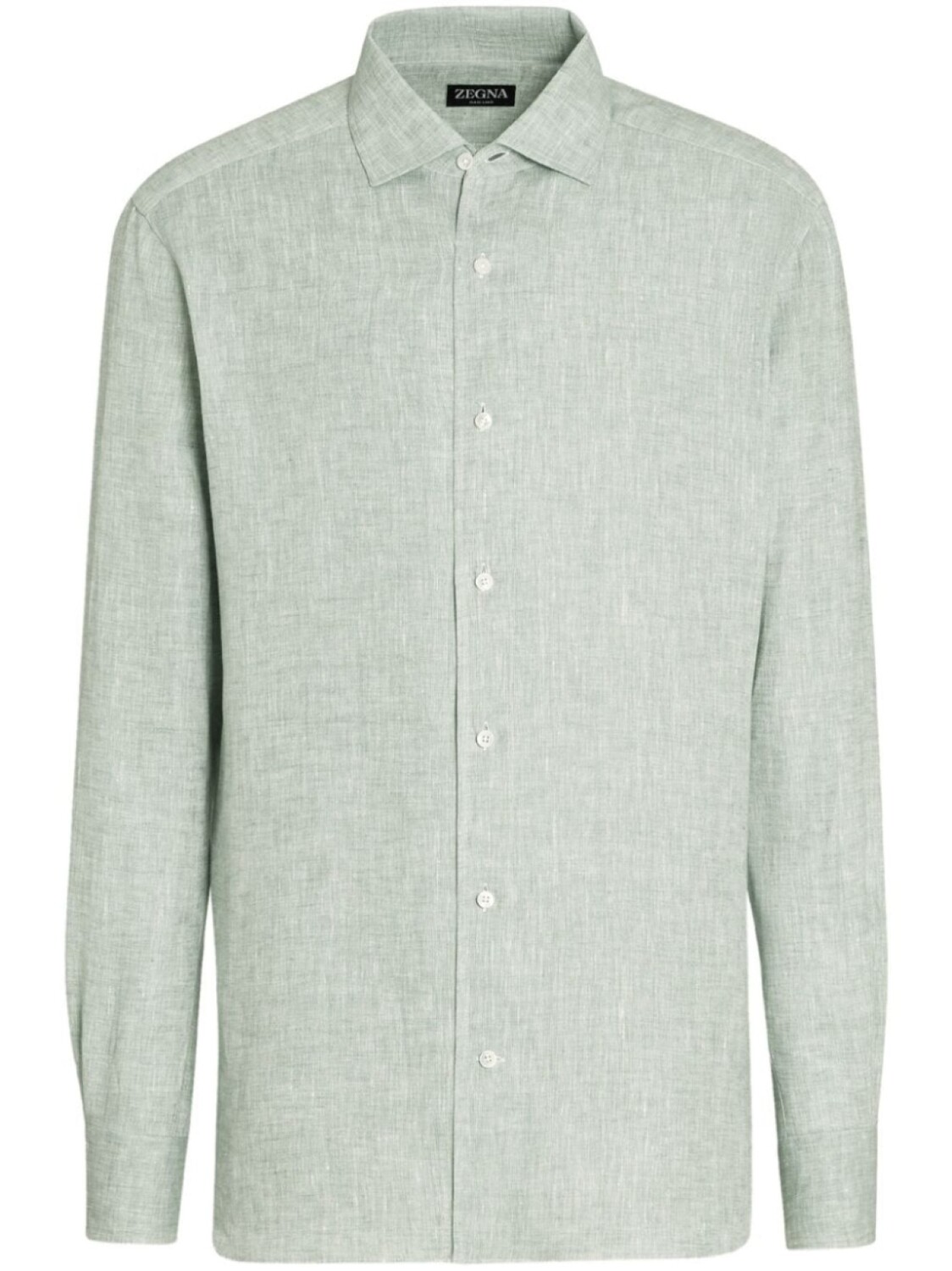 

Zegna льняная рубашка Oasi, зеленый