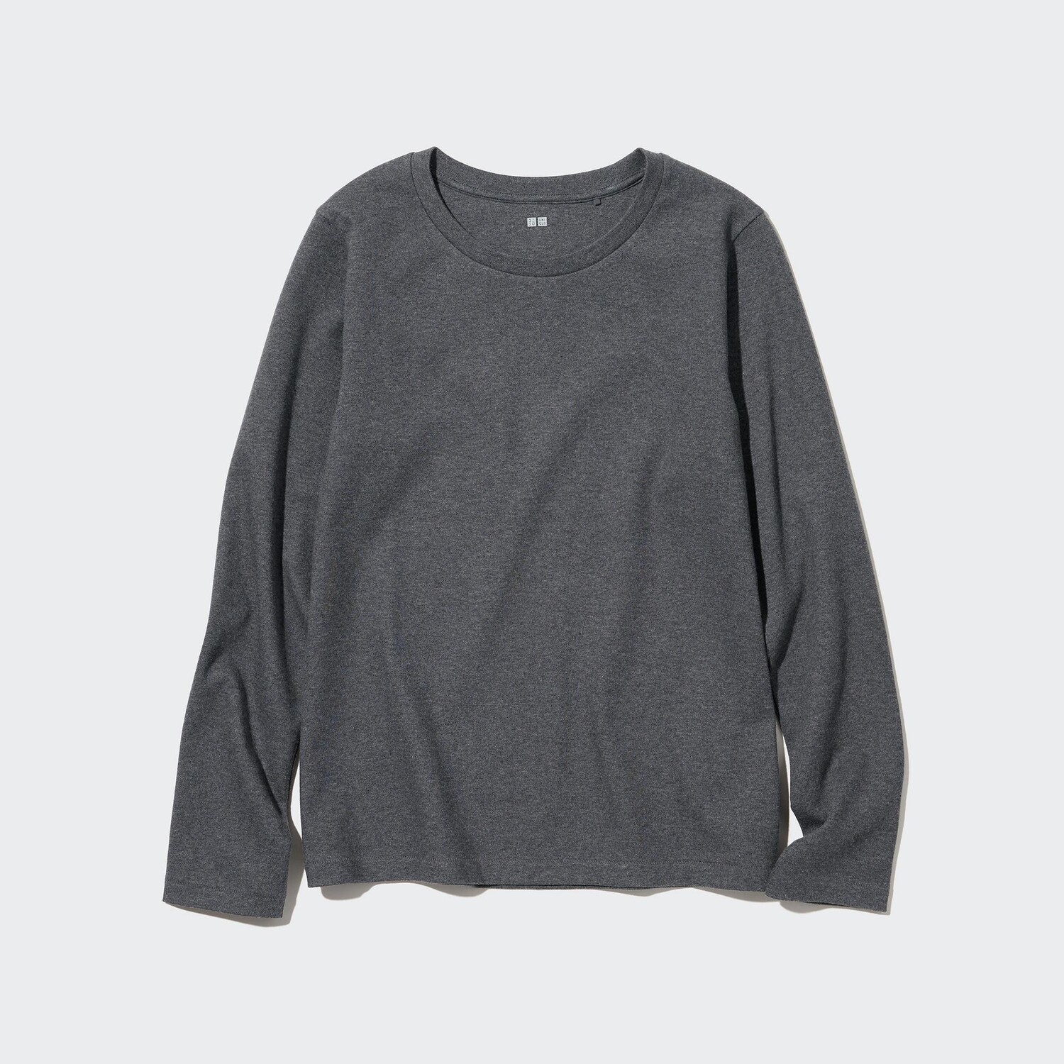 

Футболка Uniqlo с круглым вырезом, темно - серый