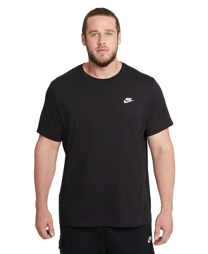 цена Мужская футболка Sportswear Club Nike, цвет Black/white/dark Grey