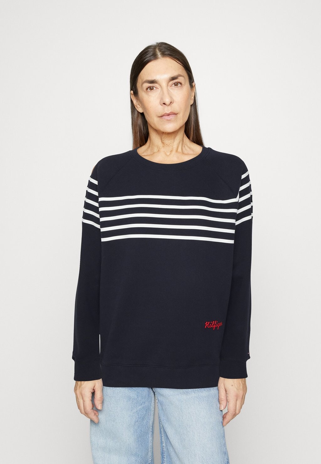 

Толстовка Tommy Hilfiger Rag Stripe, небо пустыни / белый