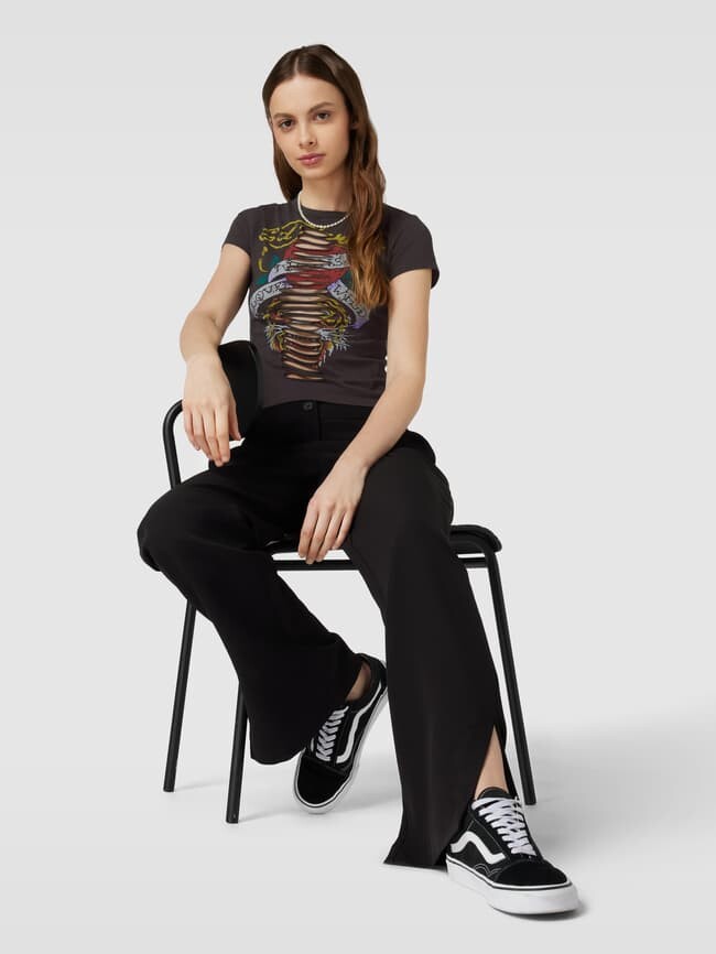 

Футболка с вырезами модель "LOVE" Ed Hardy, черный