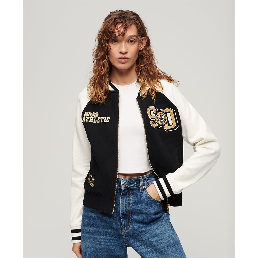 

Свитер Superdry College Graphic, бежевый