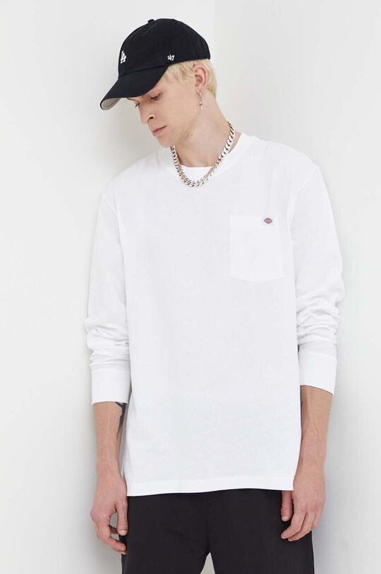 

Хлопковый топ с длинными рукавами Dickies, белый