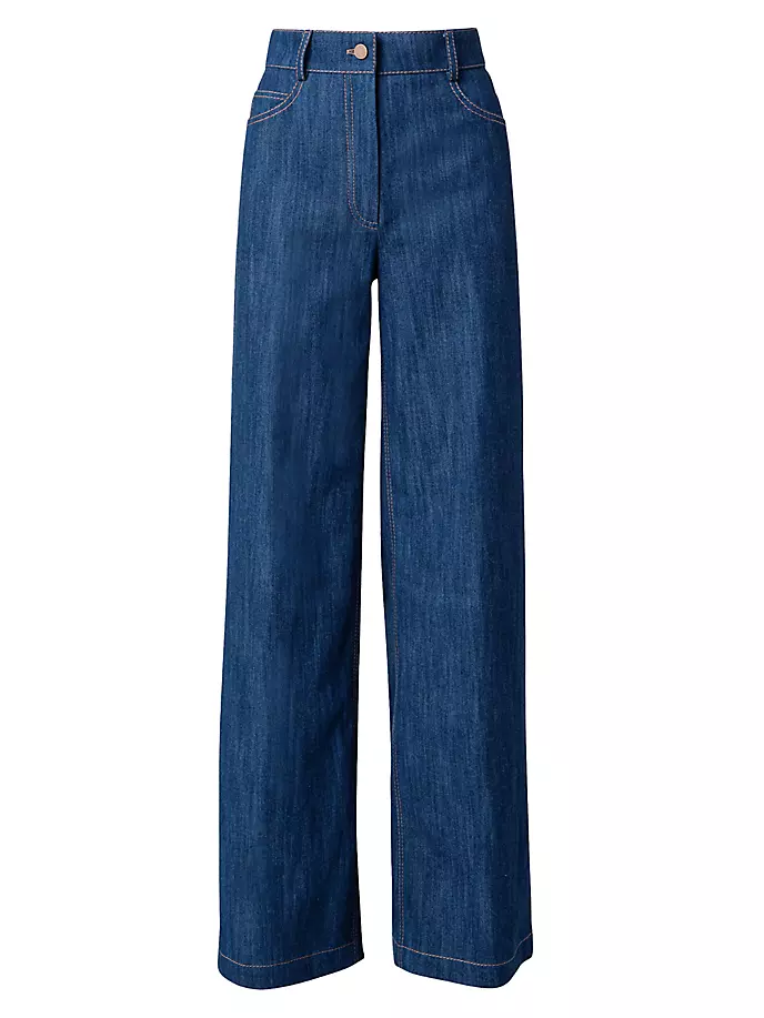 

Широкие джинсы с высокой талией Cooper Akris Punto, цвет denim