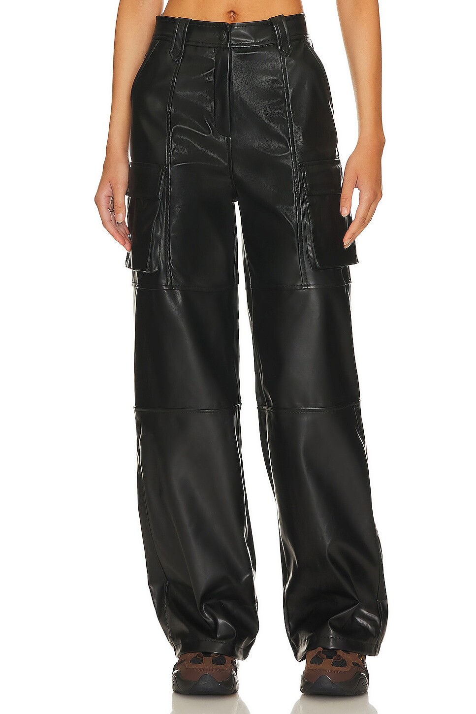 

Брюки superdown Halley Faux Leather, черный
