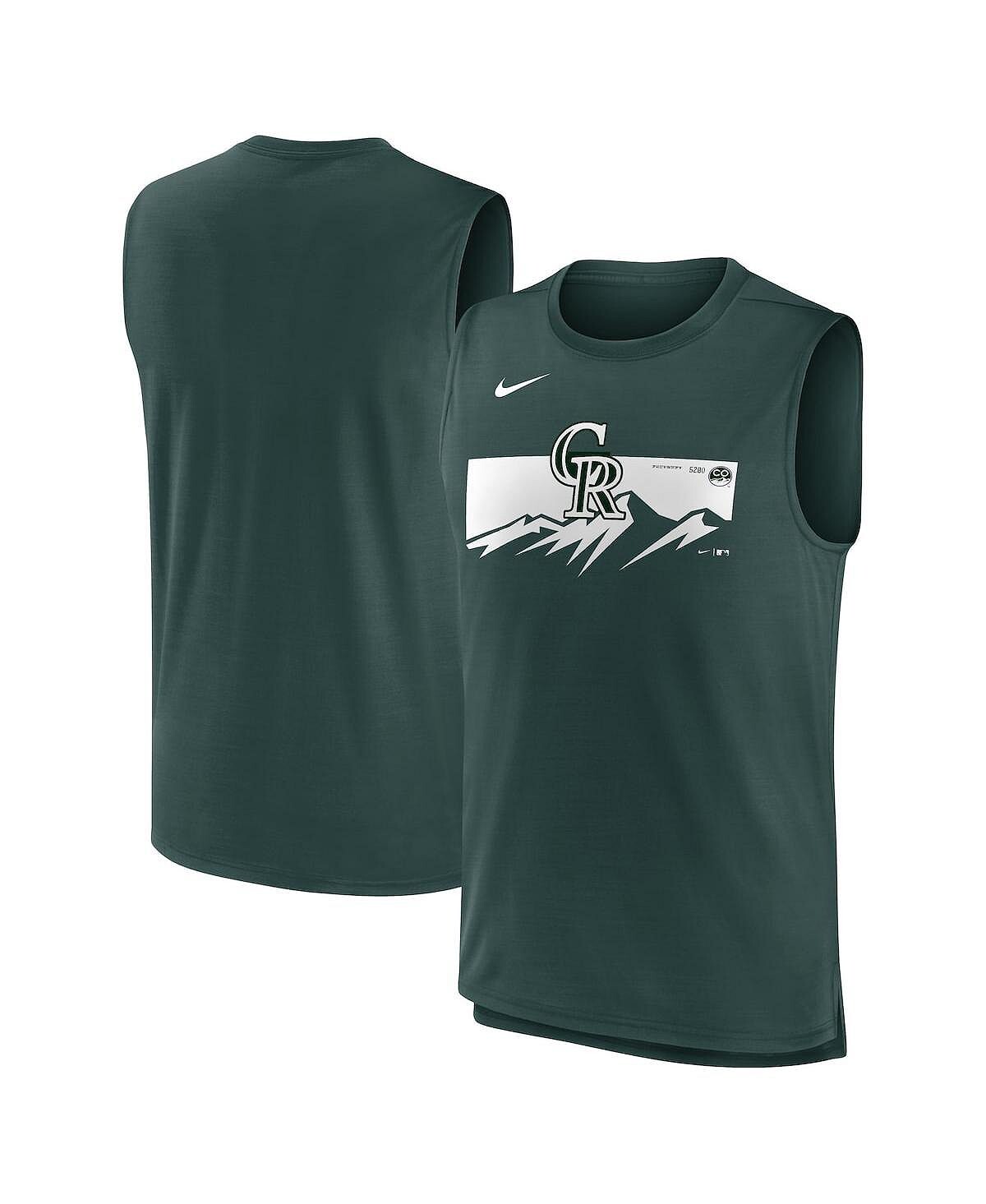 

Мужская зеленая майка Colorado Rockies City Connect Muscle Nike