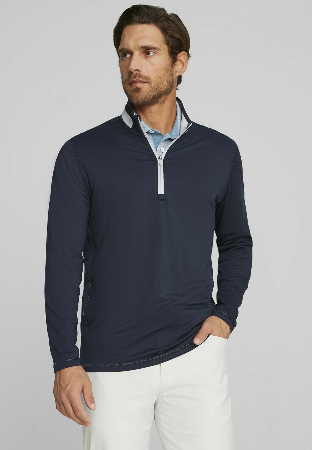 

Футболка с длинным рукавом Lightweight Zip Puma Golf, цвет navy blazer-ash gray