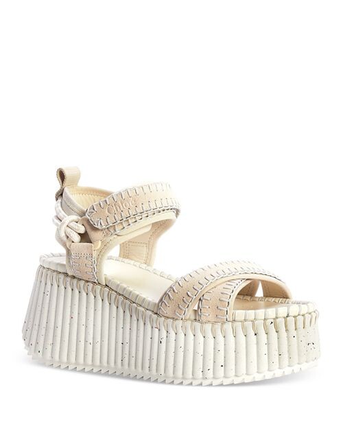

Женские босоножки на танкетке Nama на платформе Chloe, цвет Ivory/Cream