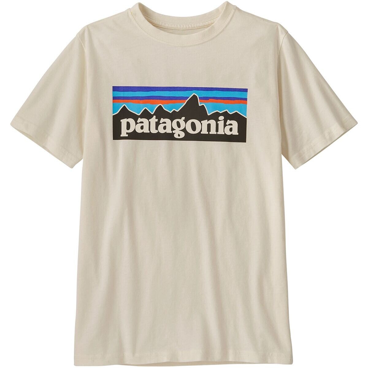 

Футболка с логотипом p-6 – для девочек Patagonia, цвет undyed natural