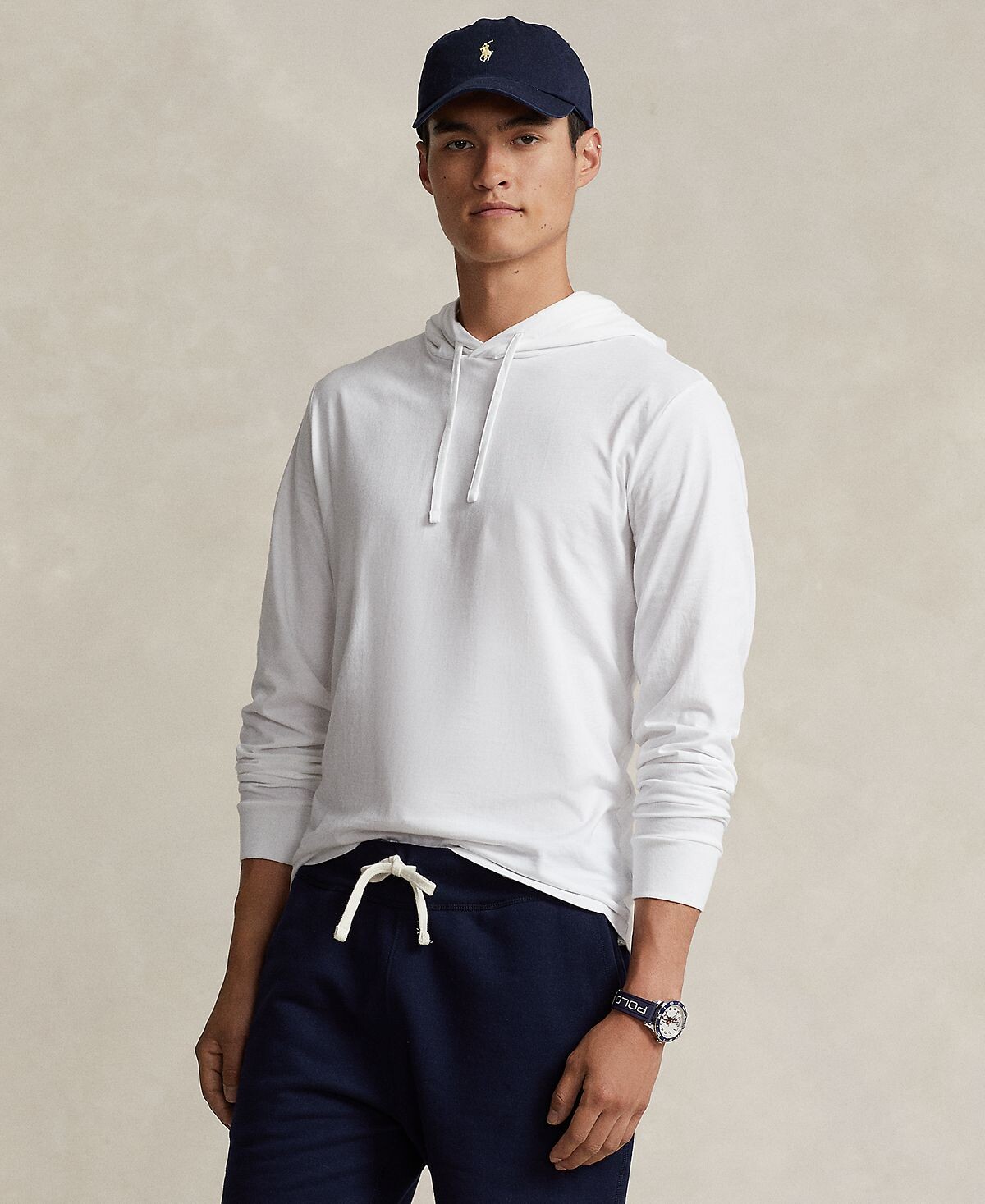 

Мужская трикотажная футболка с капюшоном и логотипом Big Pony Polo Ralph Lauren