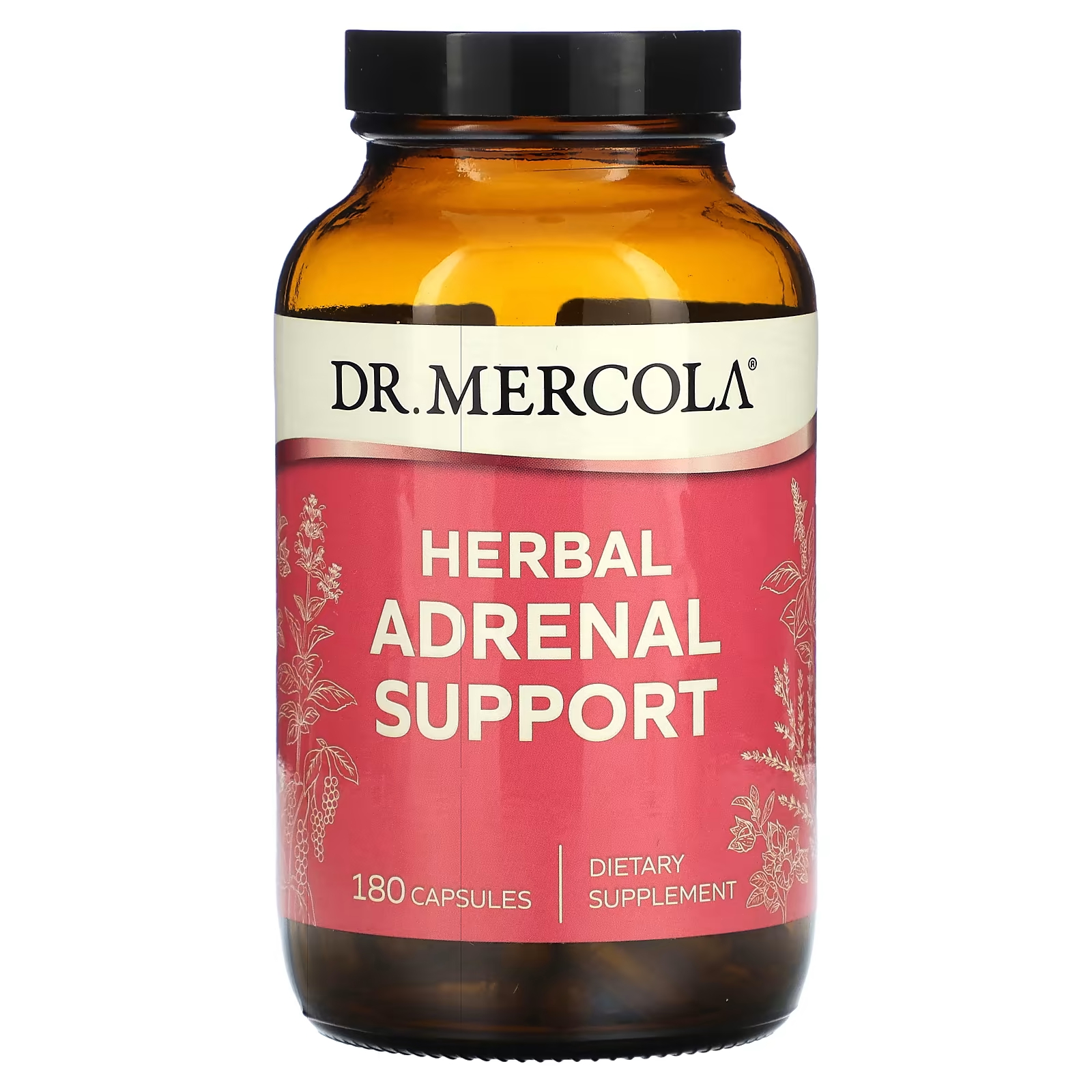 Травяная поддержка Dr, Mercola для надпочечников, 180 капсул