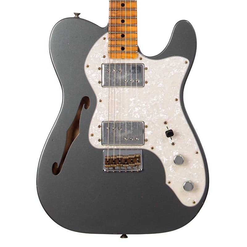 

Электрогитара Fender Custom Shop Limited Edition 1970s Telecaster Thinline Journeyman Relic - Aged Charcoal Frost Metallic - Boutique Electric Guitar - NEW!