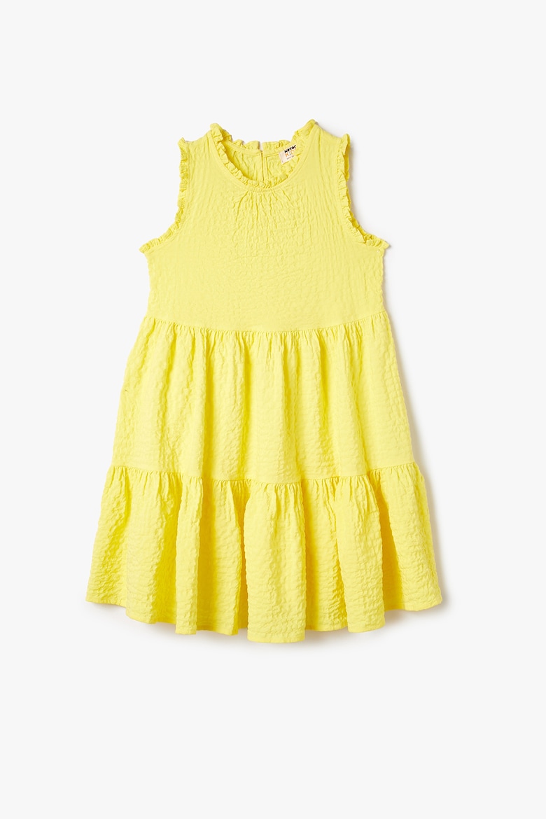 Вырезное платье со складками Koton, желтый