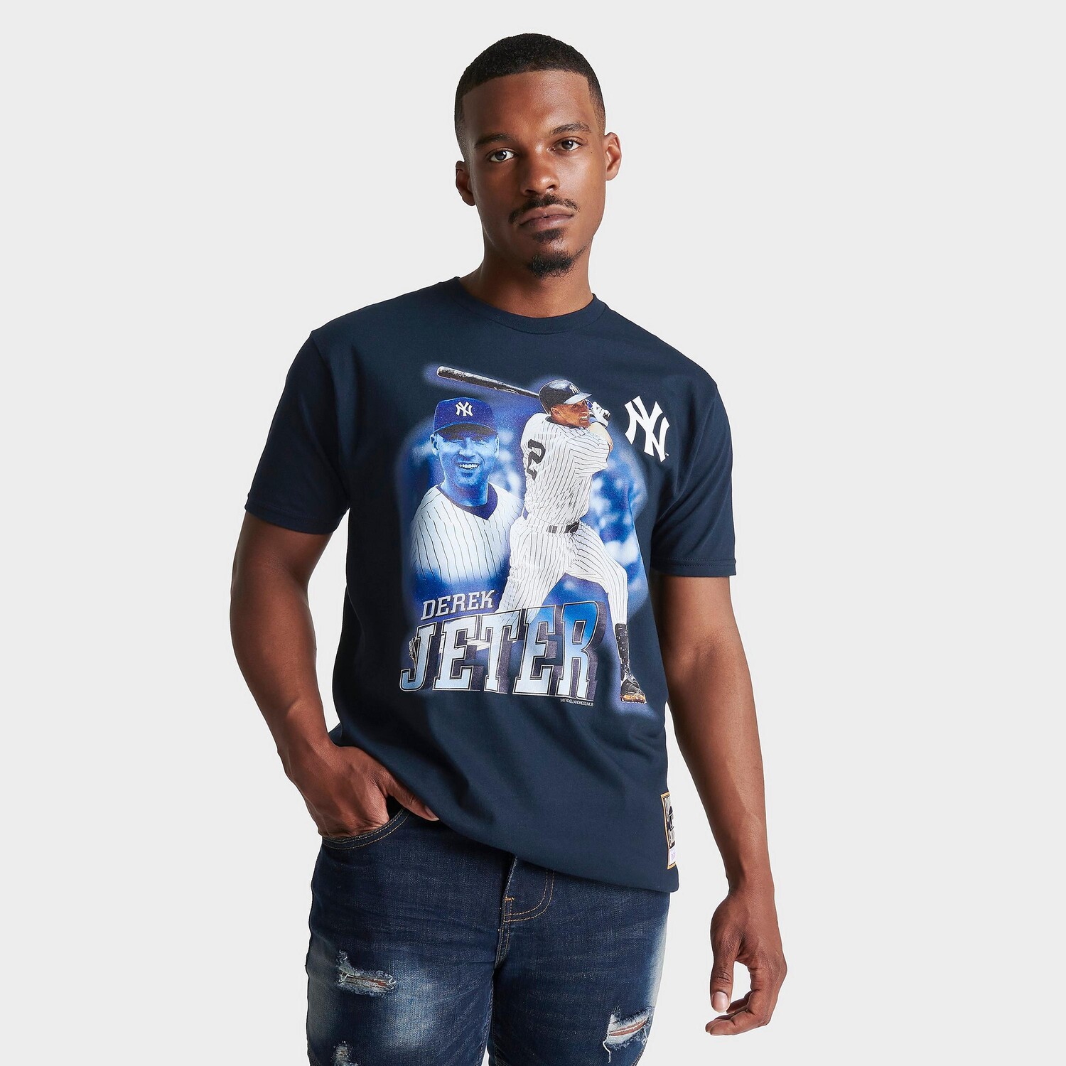 

Мужская футболка Mitchell & Ness Derek Jeter Swing, синий