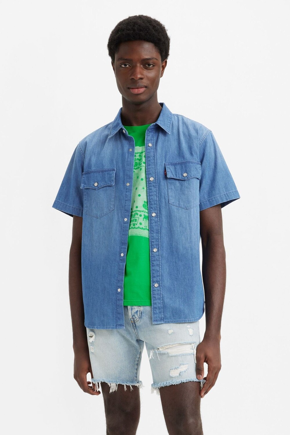 

Джинсовая рубашка с короткими рукавами Levi's