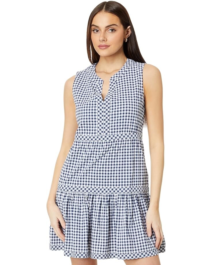 

Платье Vineyard Vines Harbor Tiered, цвет Gingham Navy/White