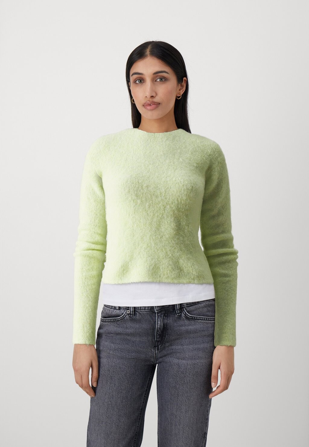 

Вязаный свитер EAST American Vintage, цвет lime chine