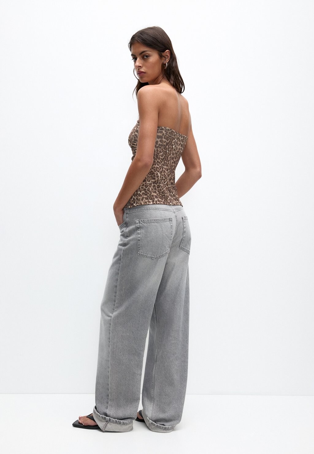 

Топ LEOPARD PRINT BANDEAU PULL&BEAR, коричневый