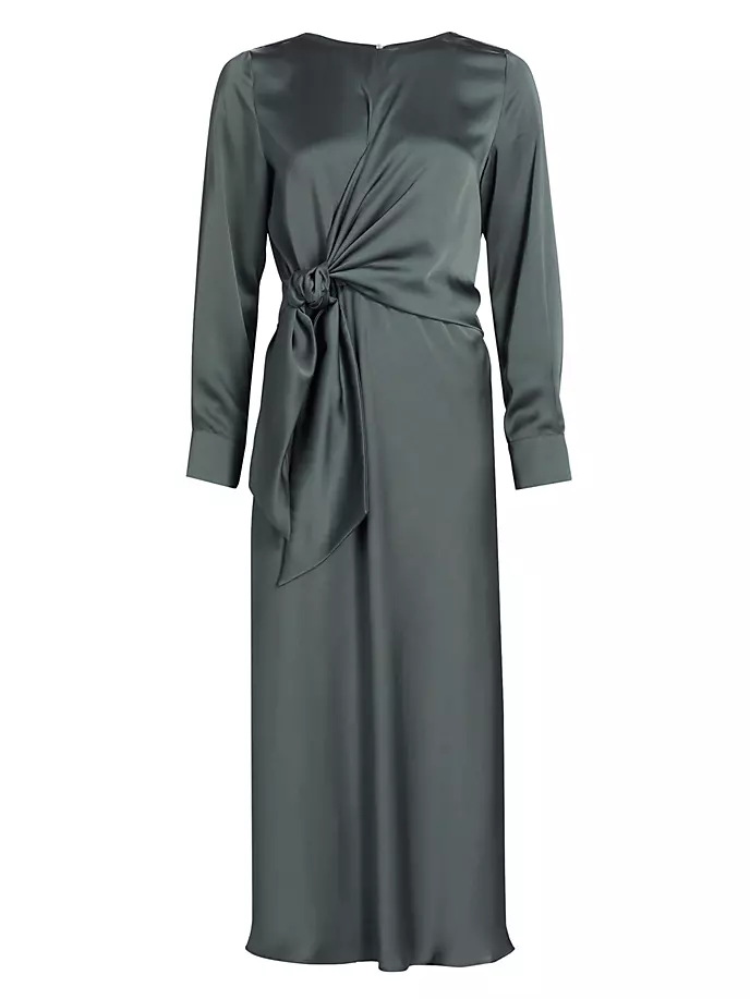 

Атласное платье миди Sion с завязками Marella, цвет pewter