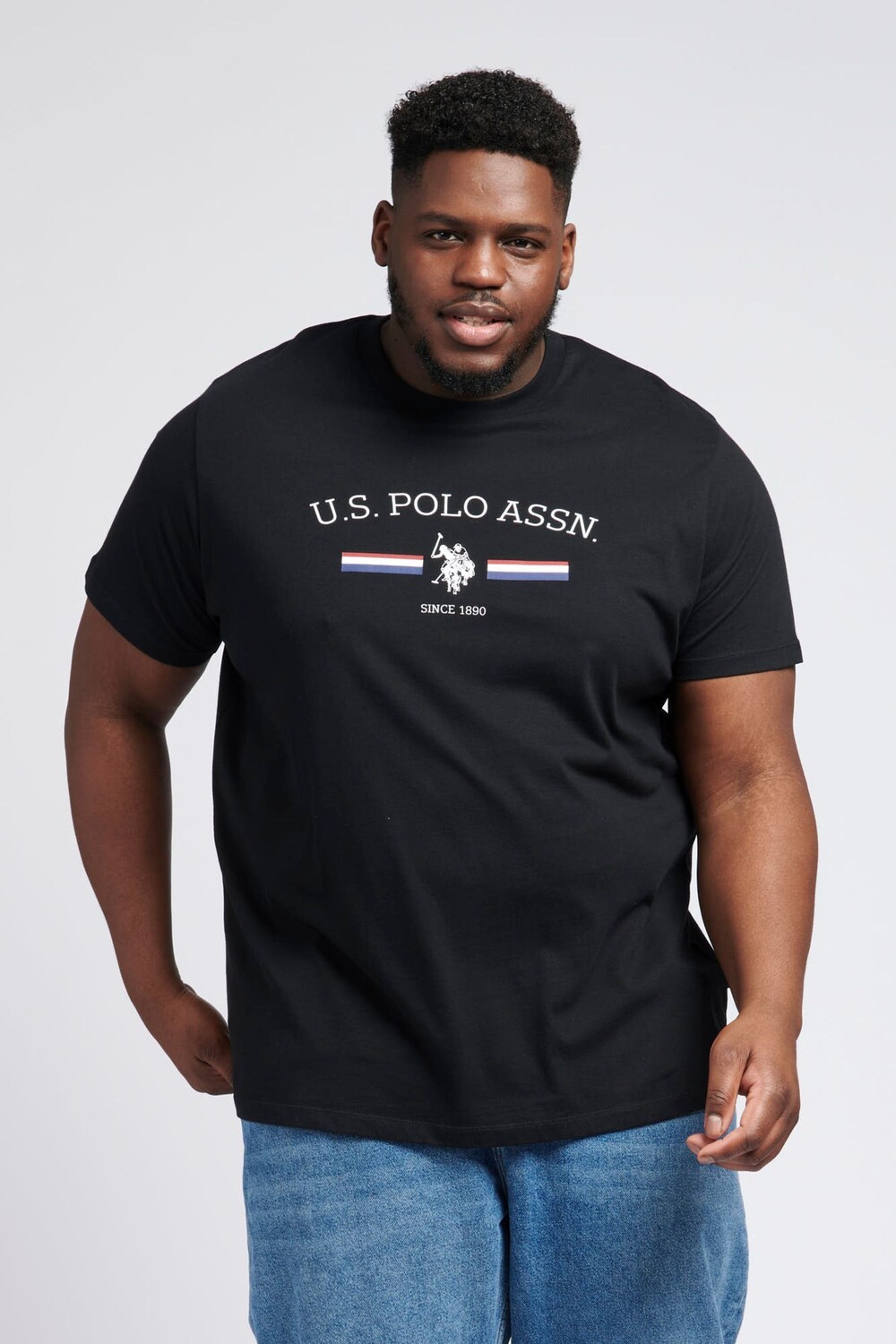 

Футболка Rider с полосатым узором U.S. Polo Assn, черный