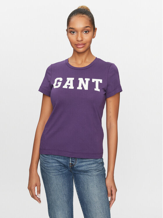 

Футболка стандартного кроя Gant, фиолетовый