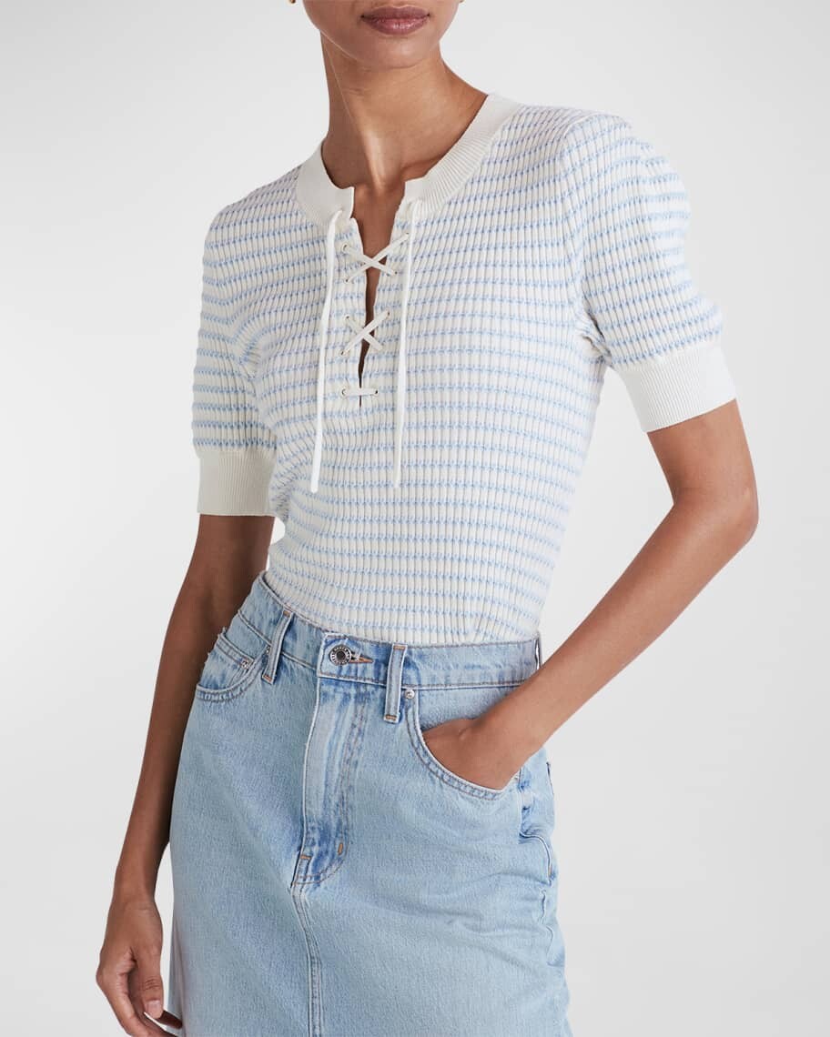 

Топ Eloise на шнуровке с пышными рукавами на пуговицах Derek Lam 10 Crosby