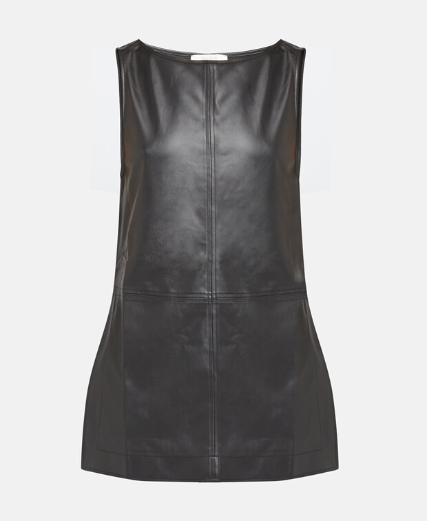 

Блузка из кожи Max Mara Leisure, черный