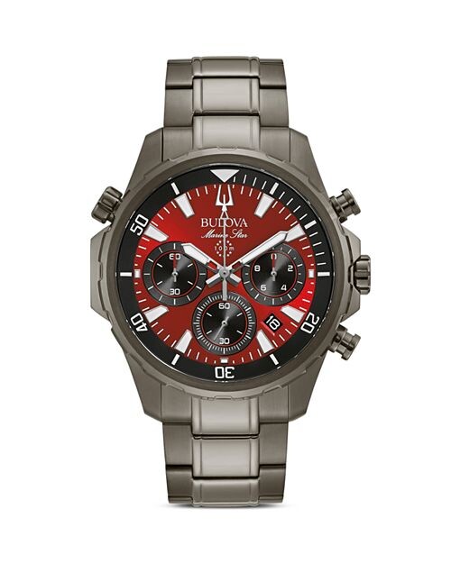 

Морской звездный хронограф, 43 мм Bulova, цвет Silver