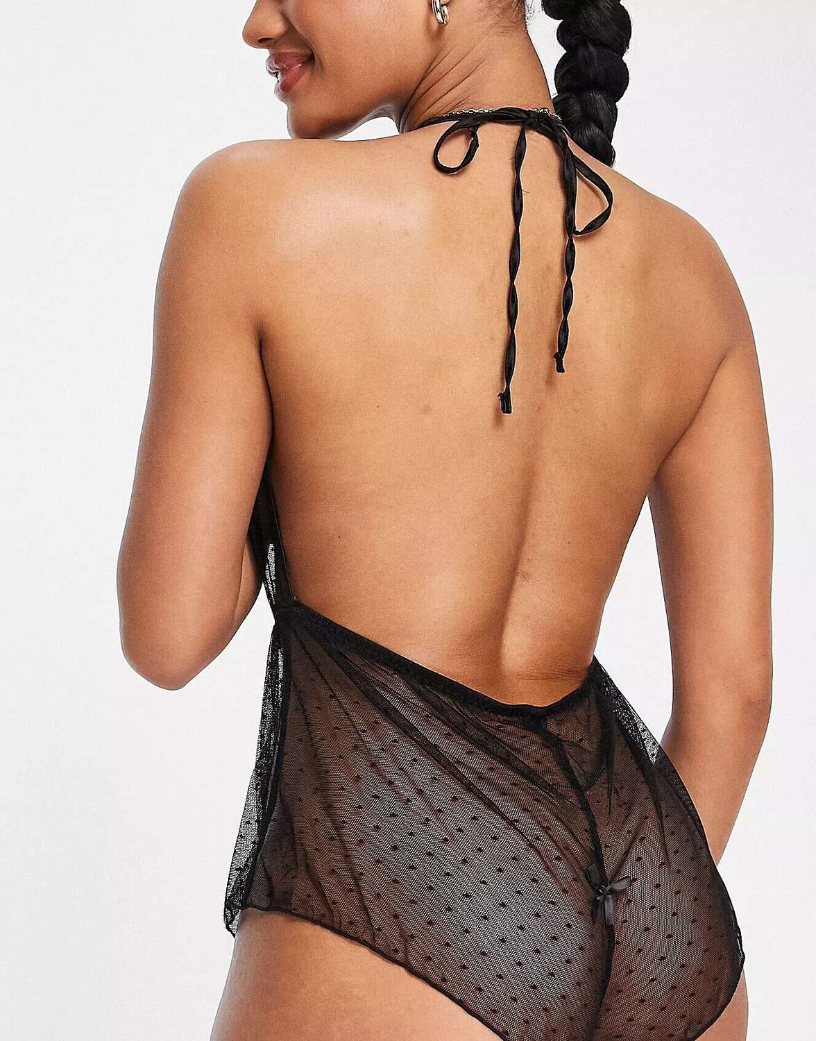

Черное боди из сетчатой ​​ткани Ann Summers Mercury lingerie