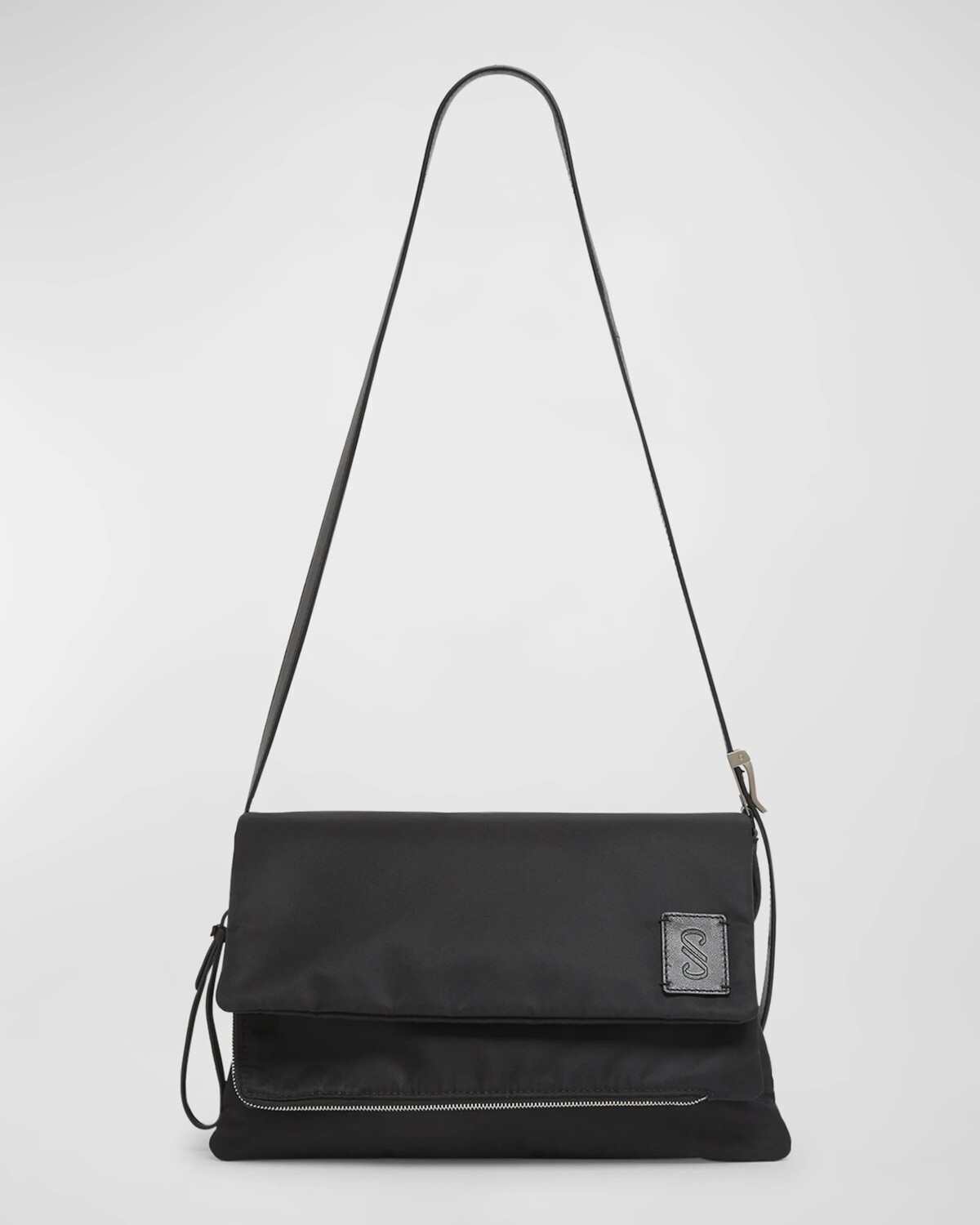 

Маленькая нейлоновая сумка через плечо City с клапаном Proenza Schouler, цвет Black