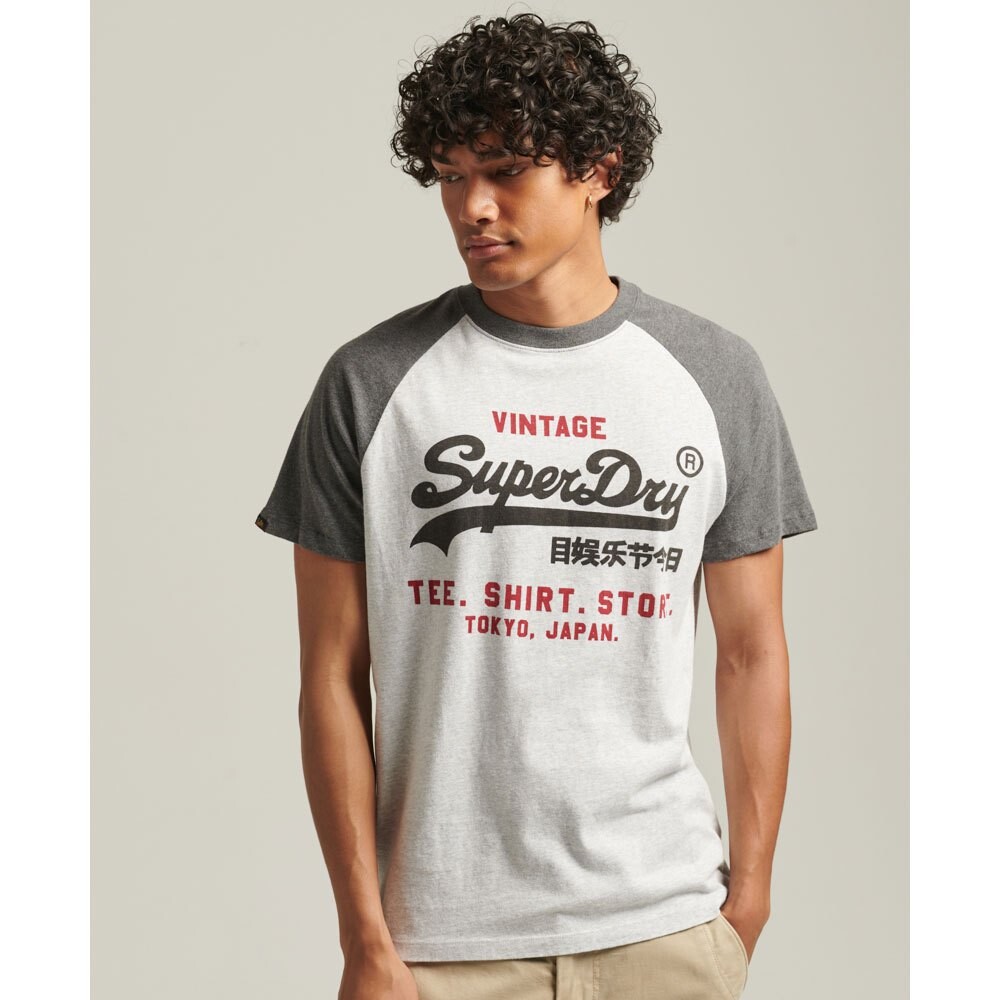 

Футболка Superdry Vintage Vl Heritage Raglan, серый