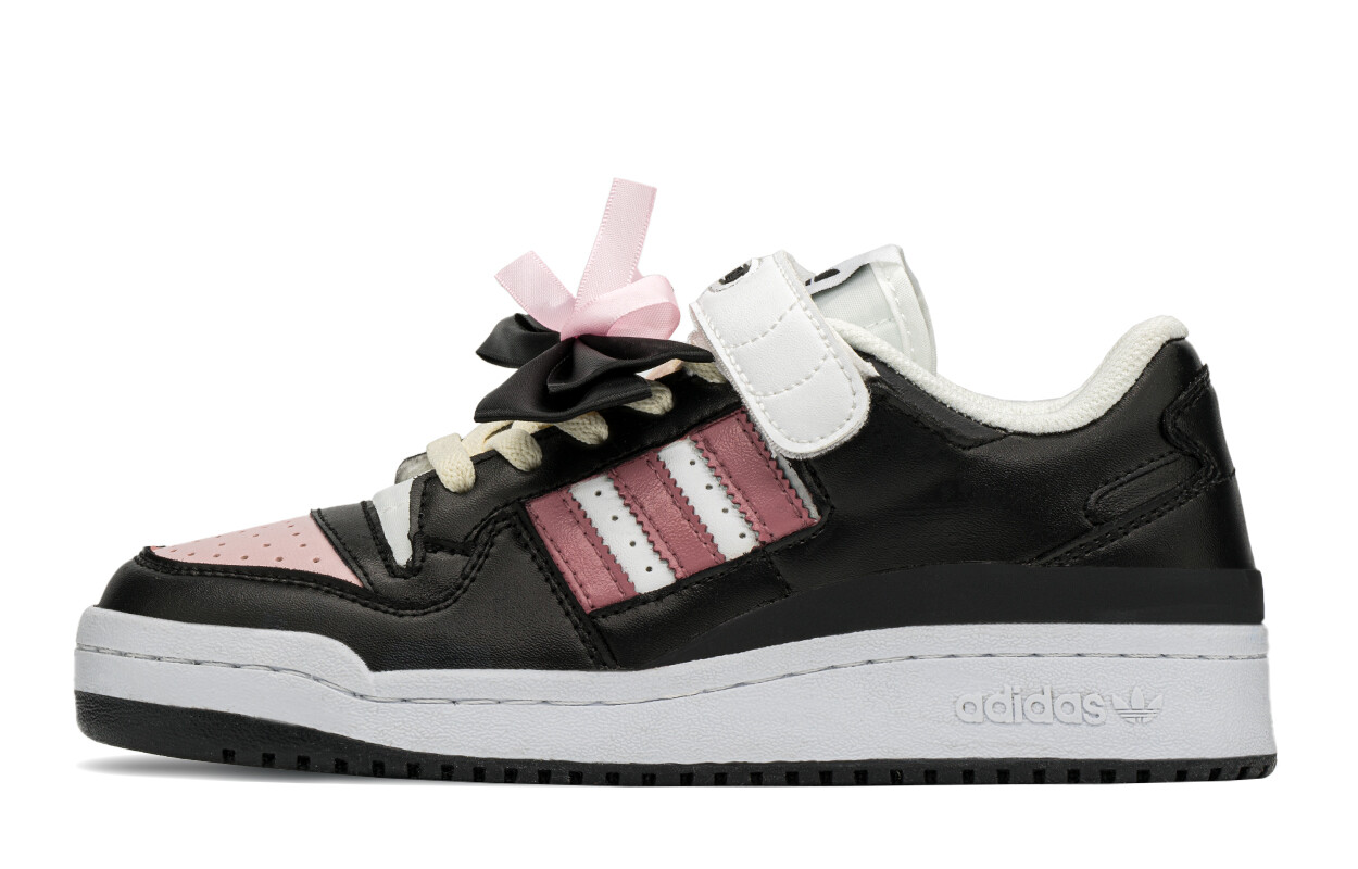 

Кроссовки adidas originals FORUM Skateboarding Shoes Unisex Low-top Black/pink, черный/розовый