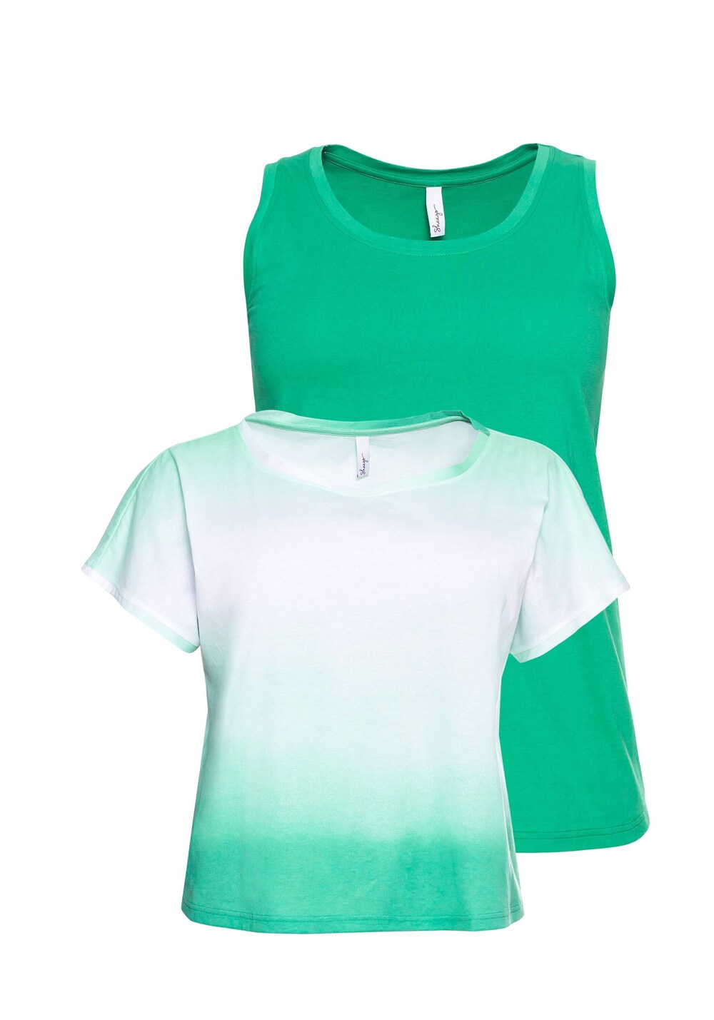 Рубашка Sheego, зеленый/мятный/пастельно-зеленый