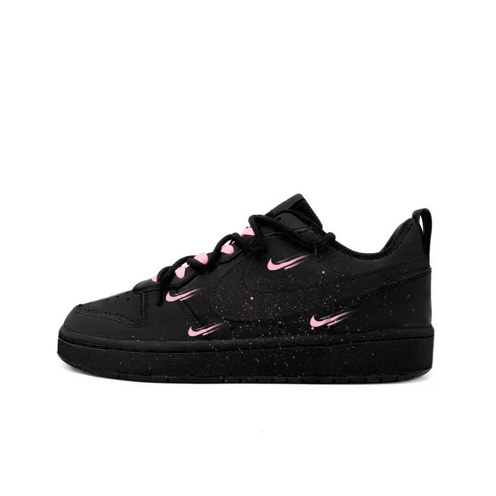 

Кроссовки Nike Court Borough Skateboarding Shoes Women's Low-top Black/Pink, черный/розовый