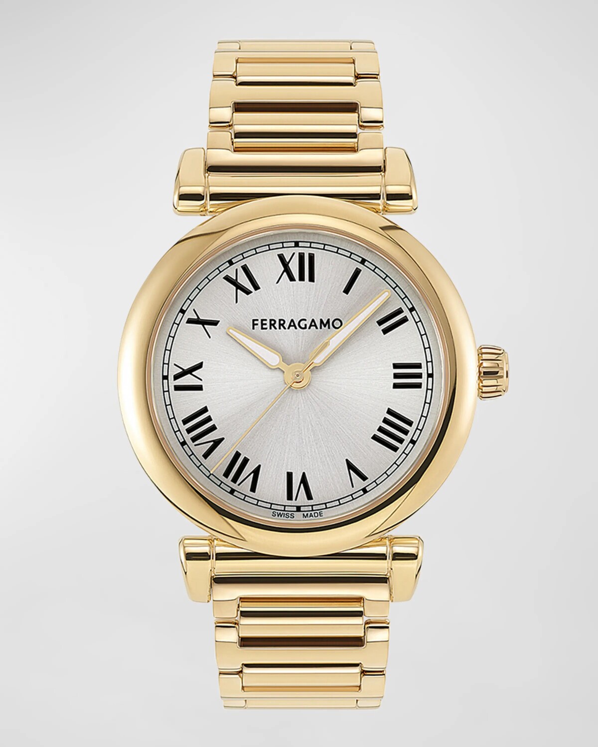 

Часы Ferragamo Allure, 36 мм, серебряный циферблат, желтое золото, цвет Yellow Gold