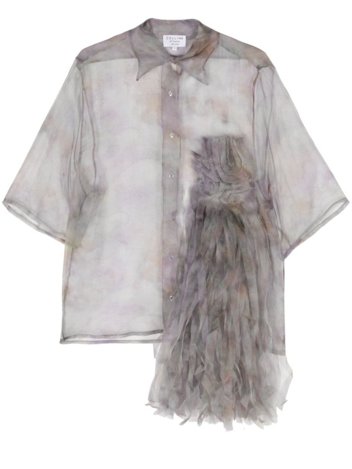 

Collina Strada рубашка Veronika Molten Flowers из органзы, фиолетовый
