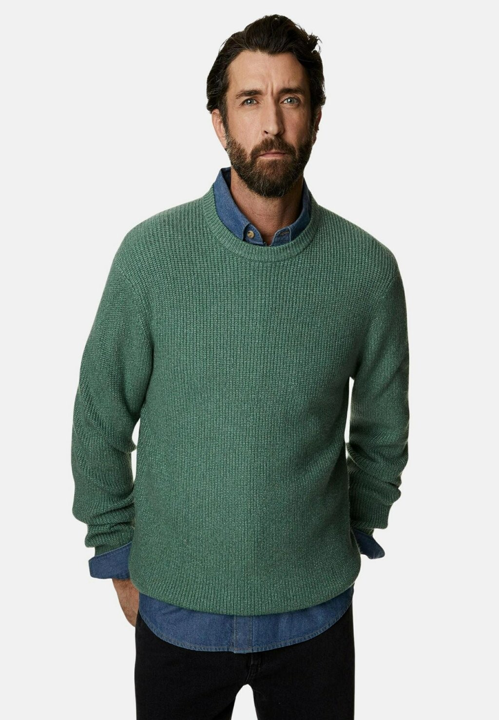 

Свитер Supersoft Chunky Crew Neck Marks & Spencer, цвет faded green